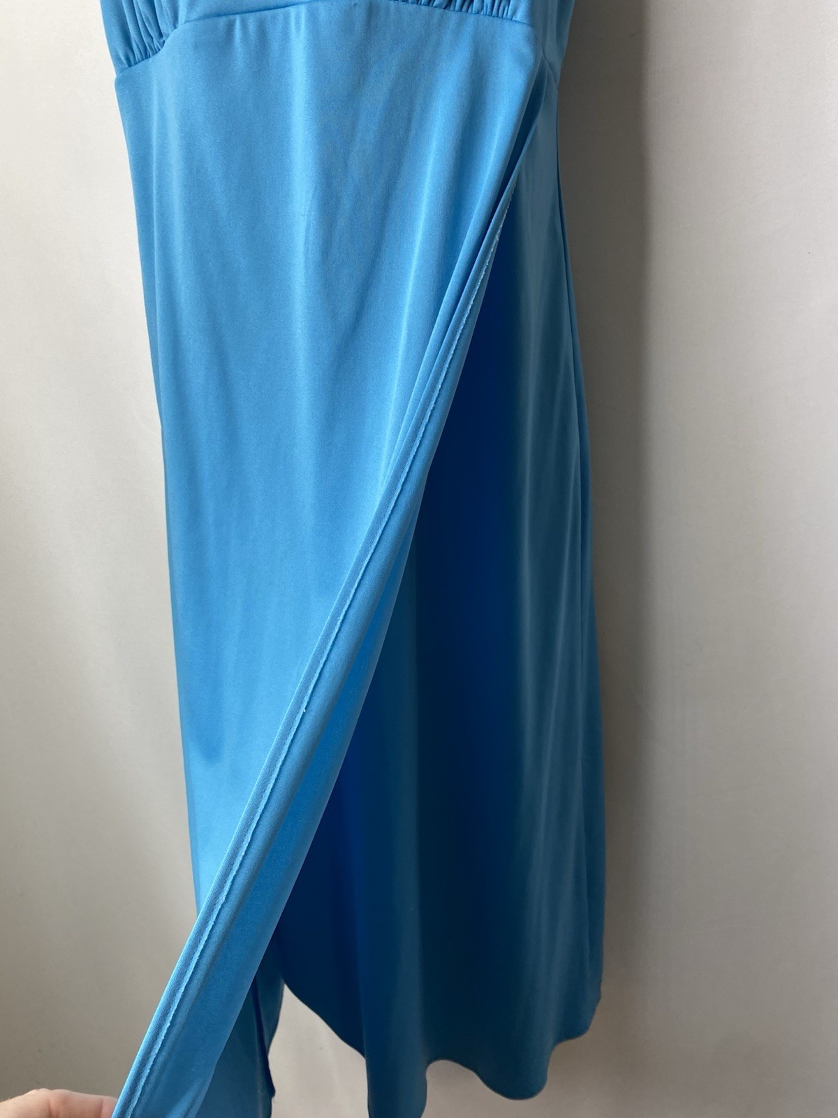 Vintage JCPenney Fashion Cocktail Dress Size 16 T Faux Wrap Slinky Going Out 80s