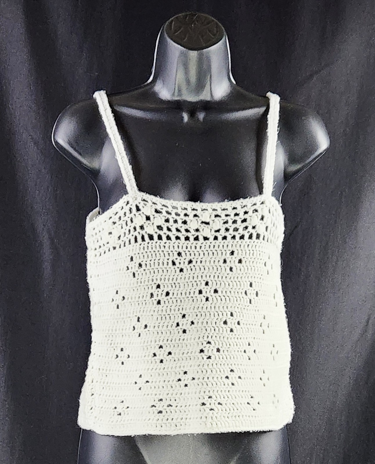 Handmade Crochet Tank Top ~XS~ Camisole Edwardian hippie Boho Festival retro