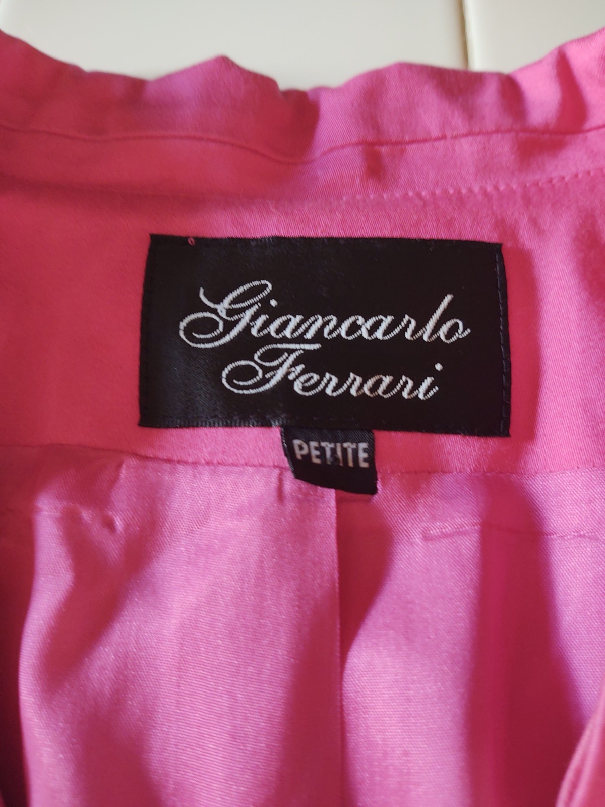 Giancarlo Ferrari jacket Fuscia/White Retro Petite Vintage Career