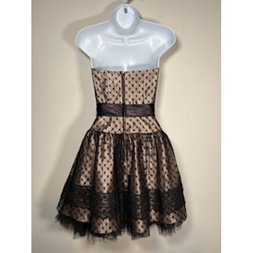 GUNNE SAX Jessica McClintock Dress 1 Black Champagne 90’s Prom Whimsigoth Glam
