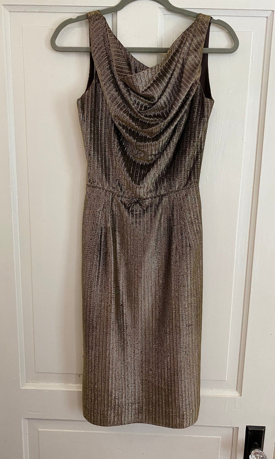 Vintage 50s/60s Timeless Jay Herbert Metallic Gold Party Cocktail Dress