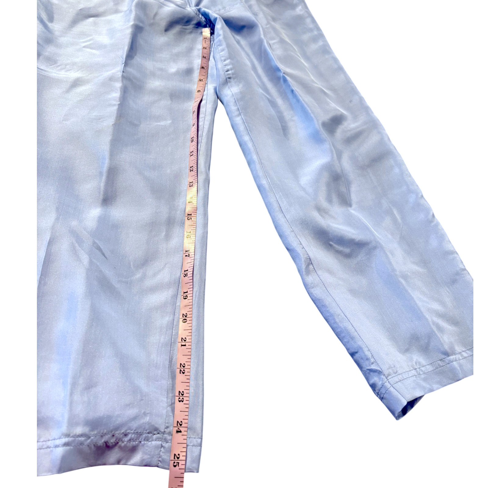 Mureli Vintage blue 100% Silk Jacket and Pants set track suit sz M