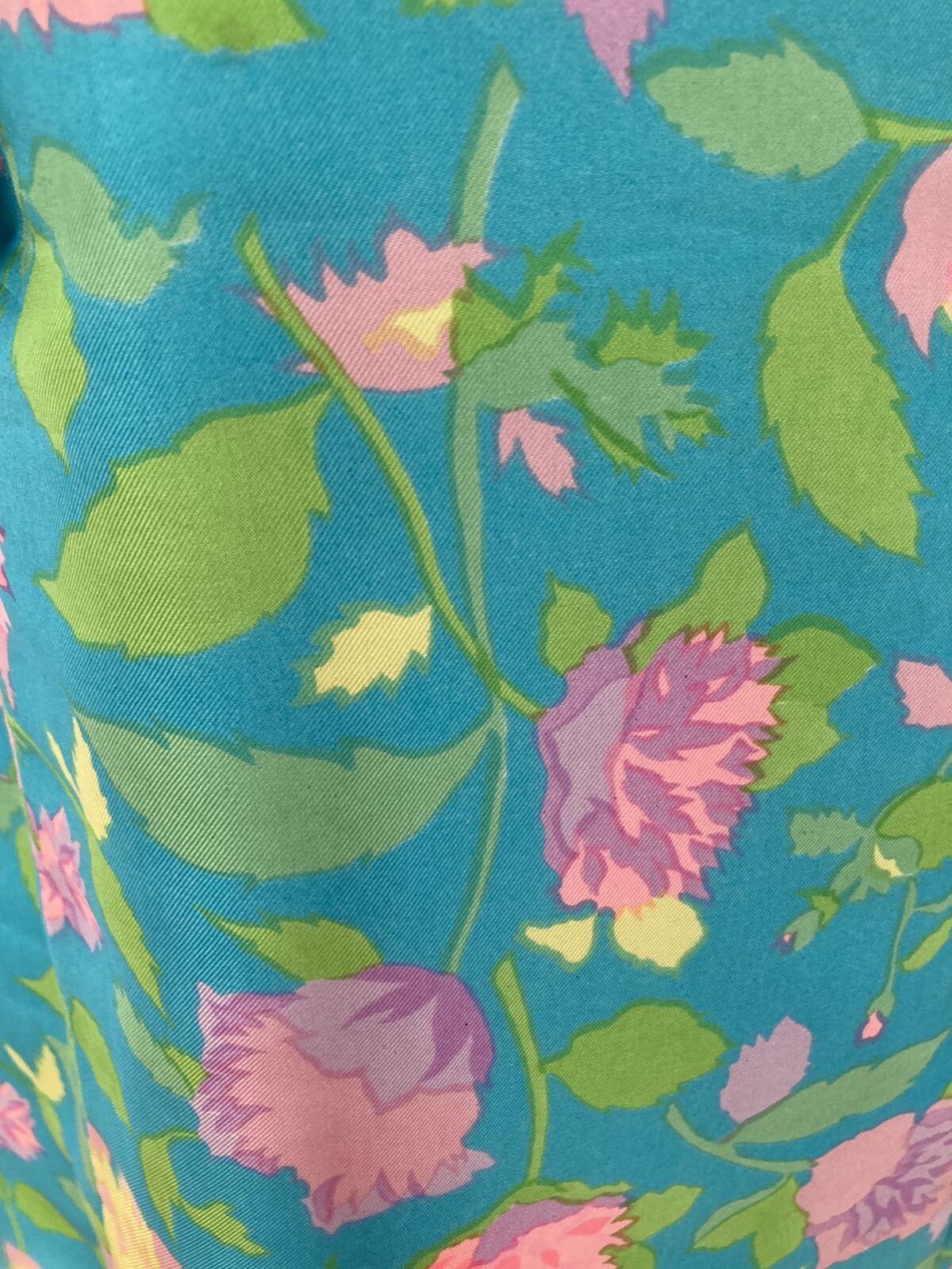 STUNNING! Vintage 60’s BERGDORF GOODMAN Silk Floral Custom Party Shift Dress 6-8