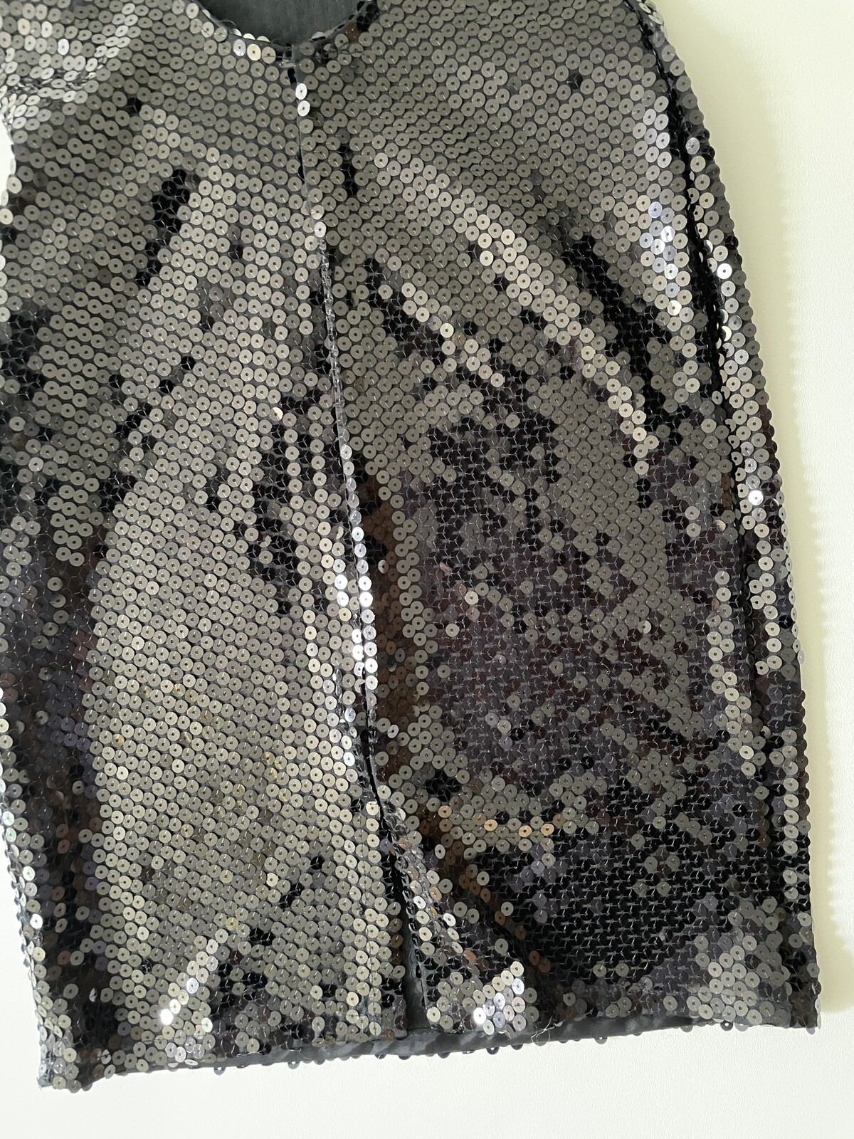 Vintage Y2k Dress Sequin Bodycon Backless By GlenRob Home Coming Evening Black