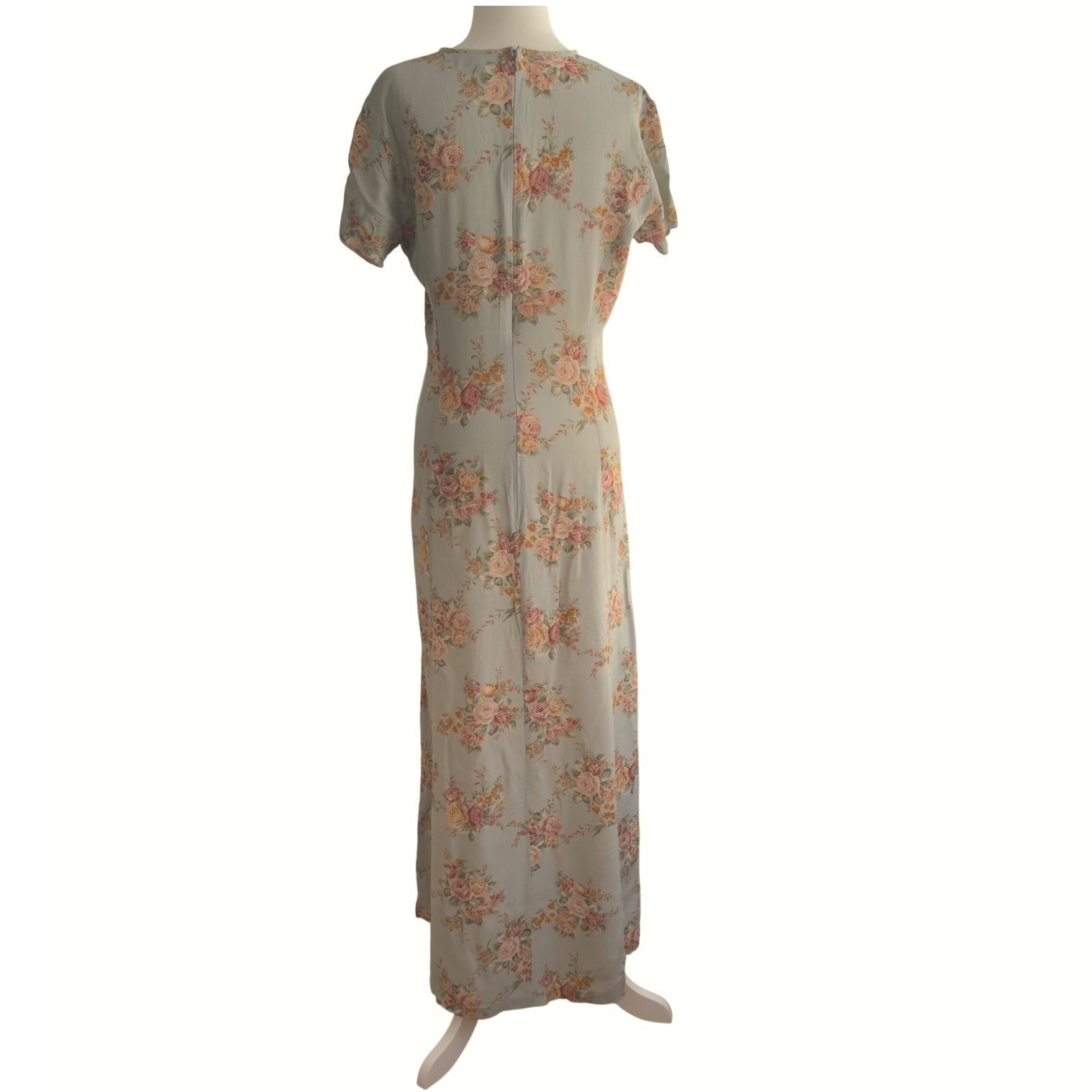 Vintage 90s Breeches Floral Maxi Dress Cottagecore Rose Print Romantic Dress