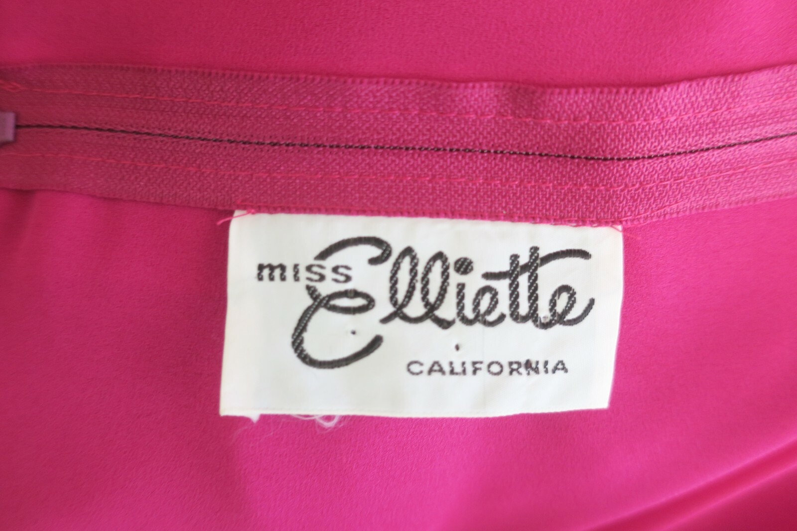 VTG MISS ELLIETTE 12 Pink Gown Pageant Wedding BOLD Pineapple Sleeve FORMAL Prom