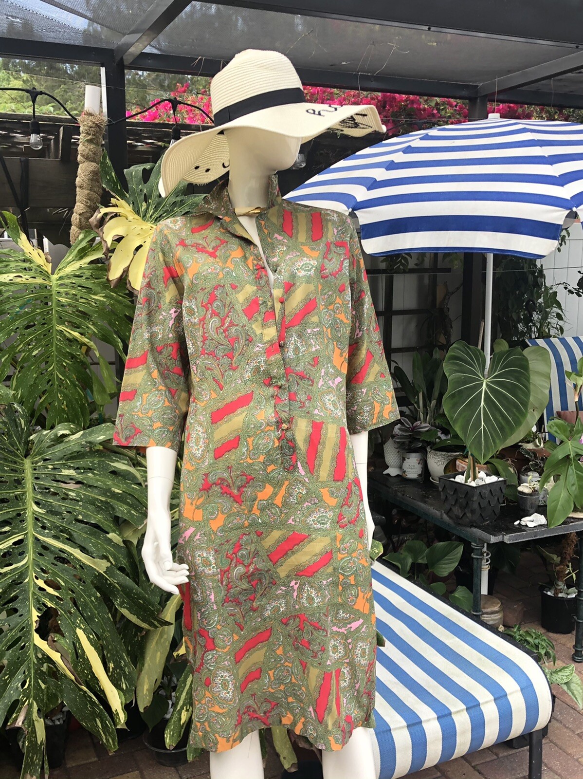 Vintage Lady Bayard tunic shift shirt dress Geometric patterns