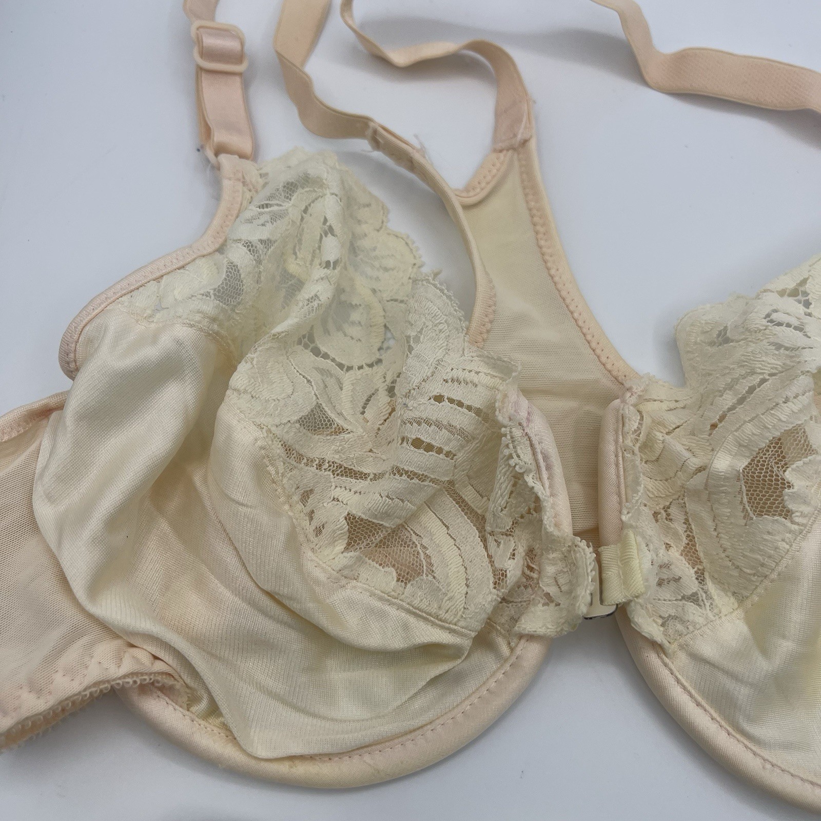 Vintage 1990s bra set of 3 floral pretty sheer size 36 C Lilly of France jaclyn