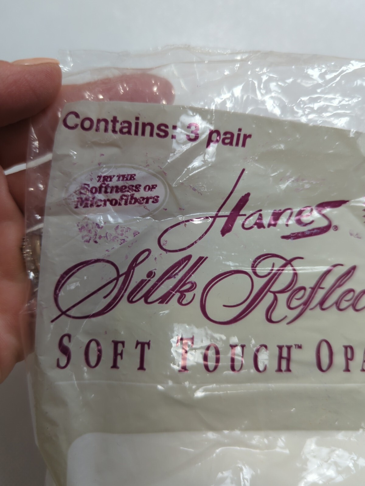 Hanes Silk Reflections Light Opaque Knee Highs 3 Pairs Soft Touch Rare Vintage
