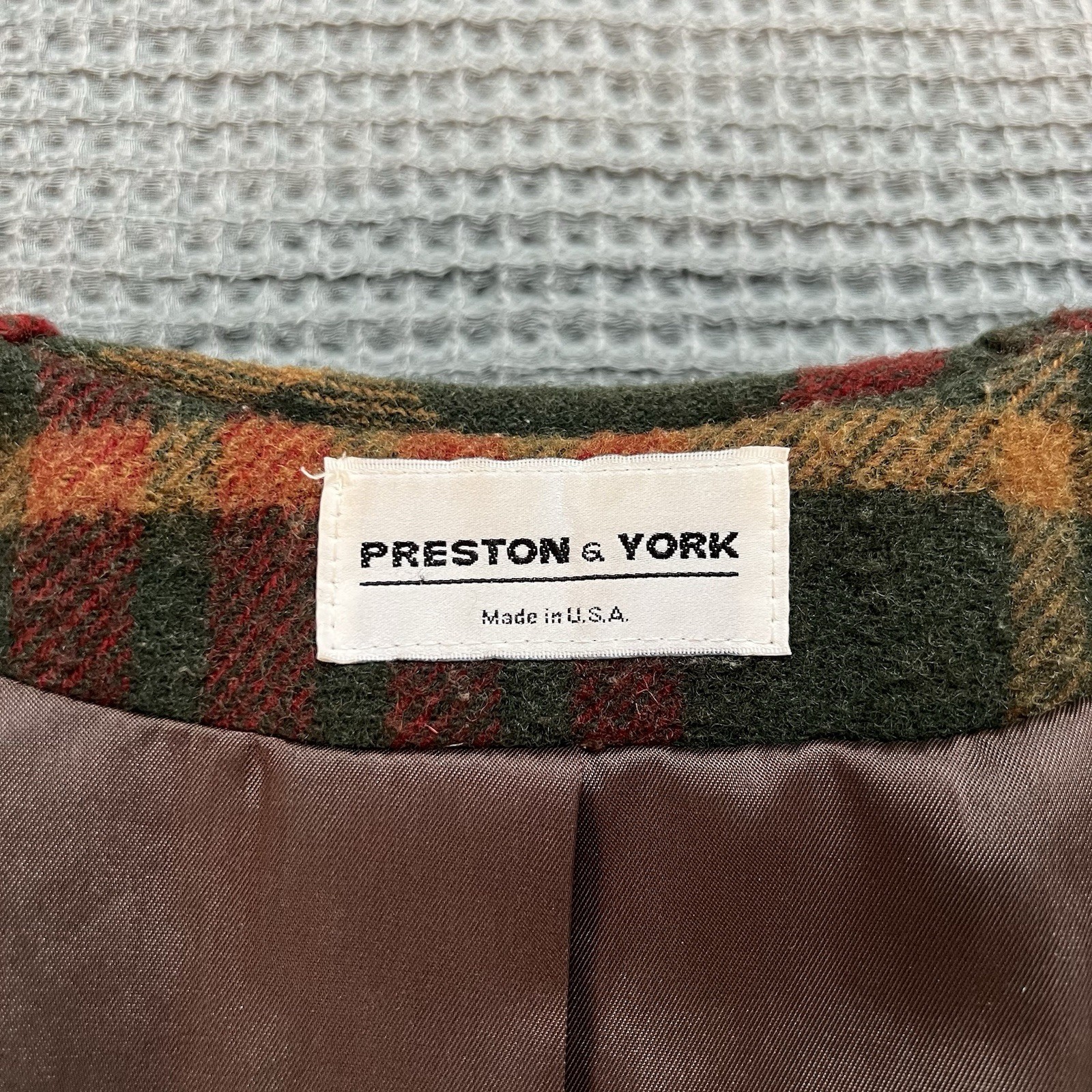 Vintage Preston & York Plaid Duffle Coat Women’s XL