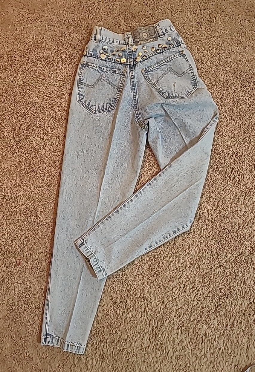 Vintage 1980’s Joujou Blue Jeans ~ Acid Wash Hippy Style ~ Size 5/6