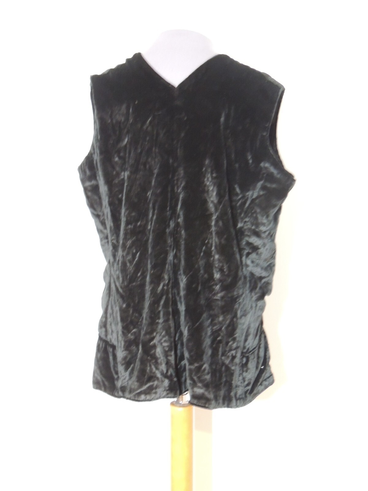 1920’s Black Silk Velvet Shirred Blouse LG – XL B-44/45