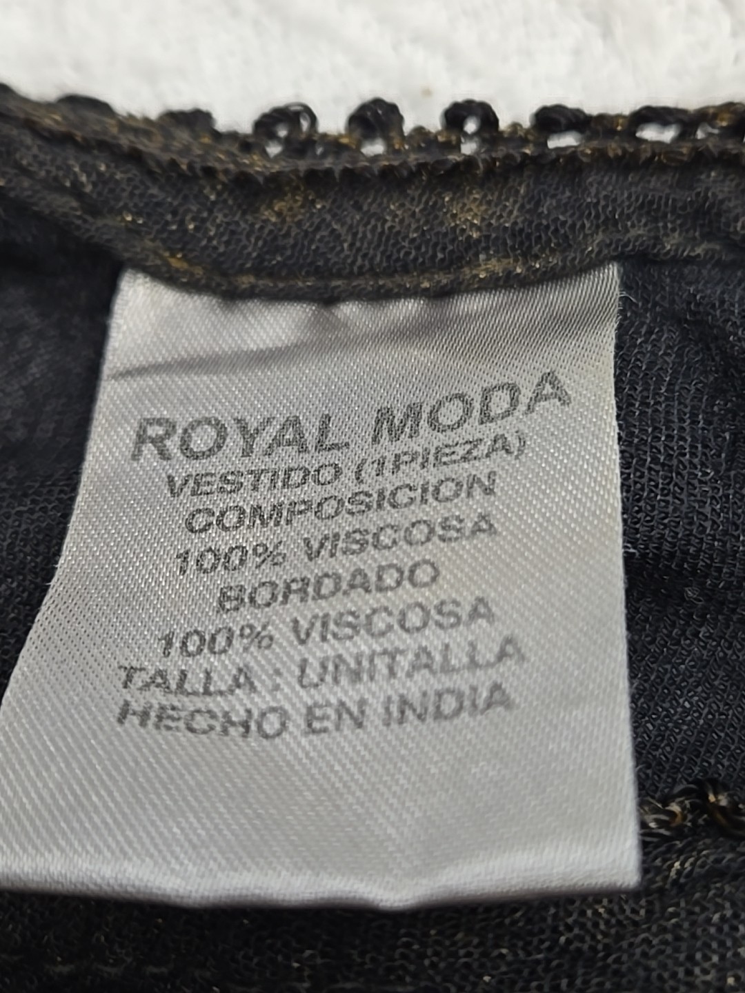 Beautiful Royal Moda Dress Embroidered Boho Size M/L SEE MEASUREMENTS VTG