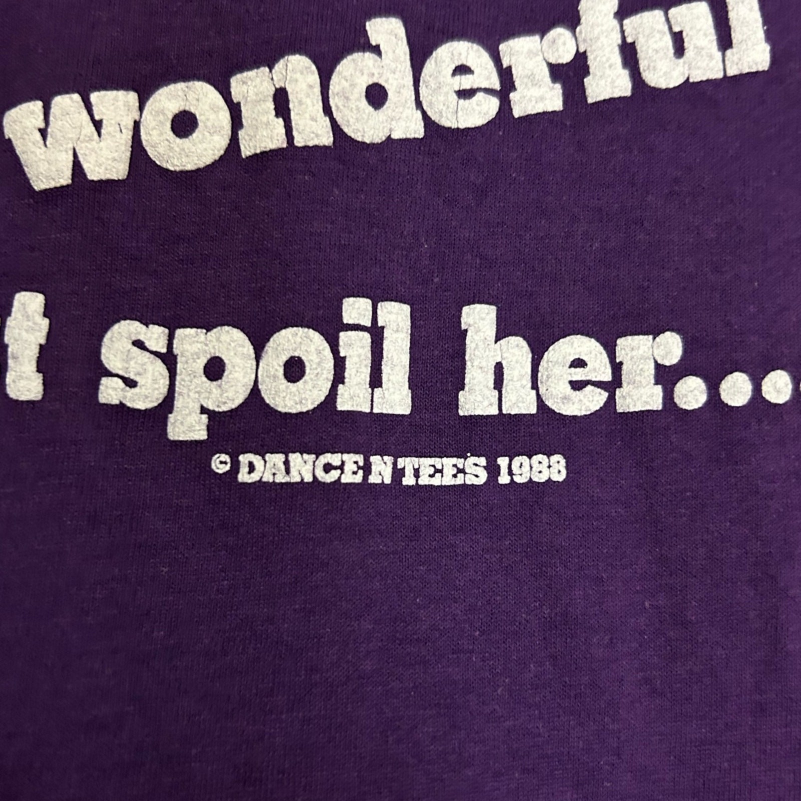 Vintage 80s Single Stitch t-shirt Funny Tee Shirt Top / Women’s Large ^