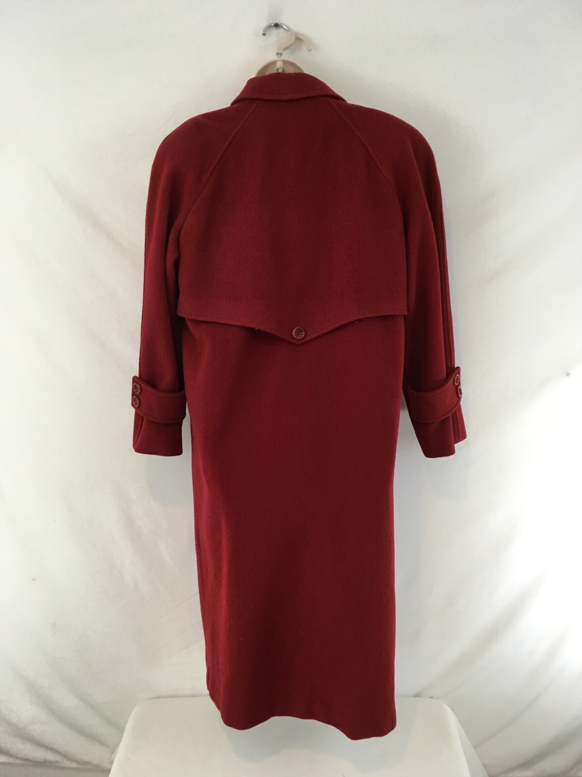 Andrea Marin sz 10 Red Avant Garde USA Made Vtg 80s Lined Wool Maxi Coat