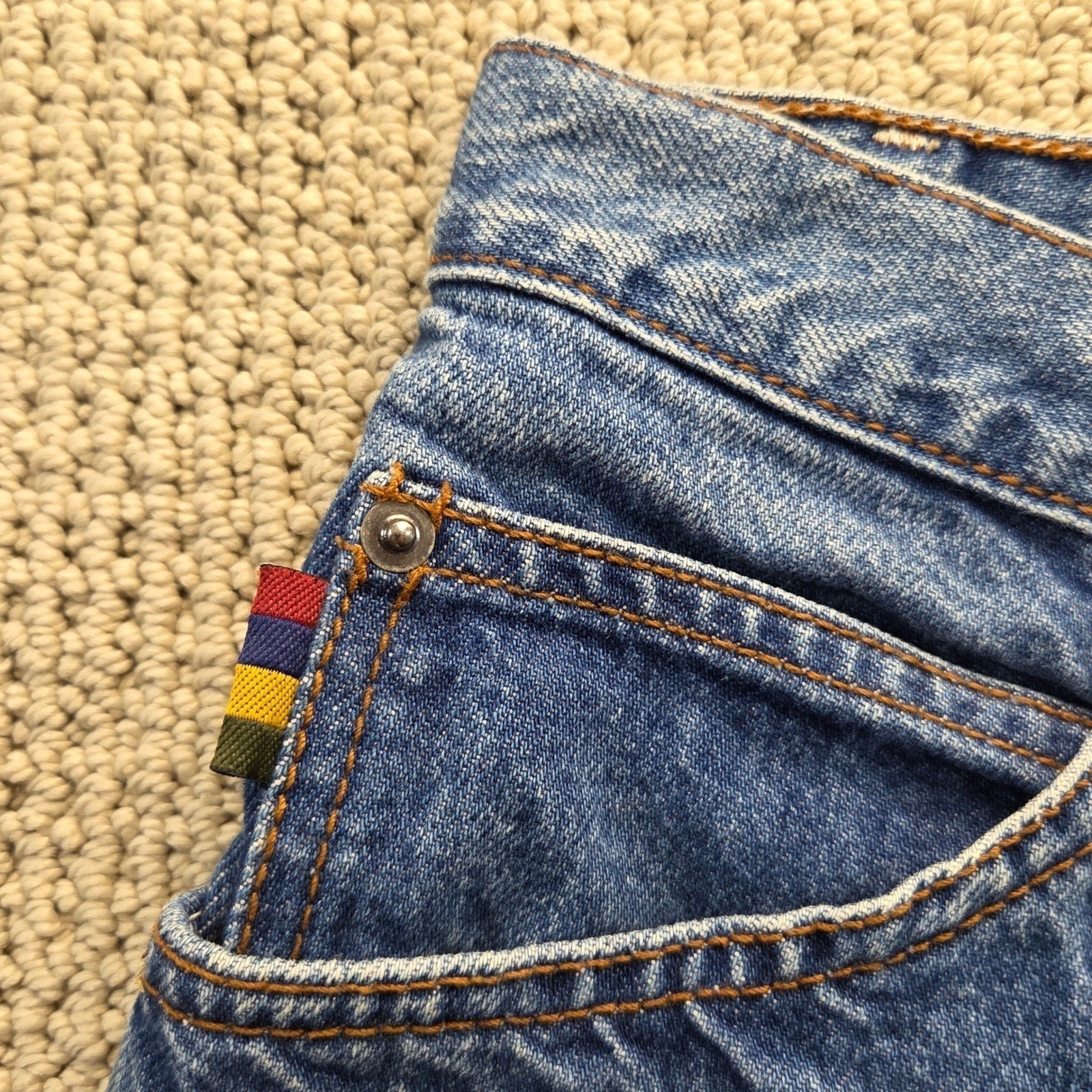 Vintage PS Gitano Jeans High Waist Tapered Leg Denim Blue Womens 34×27