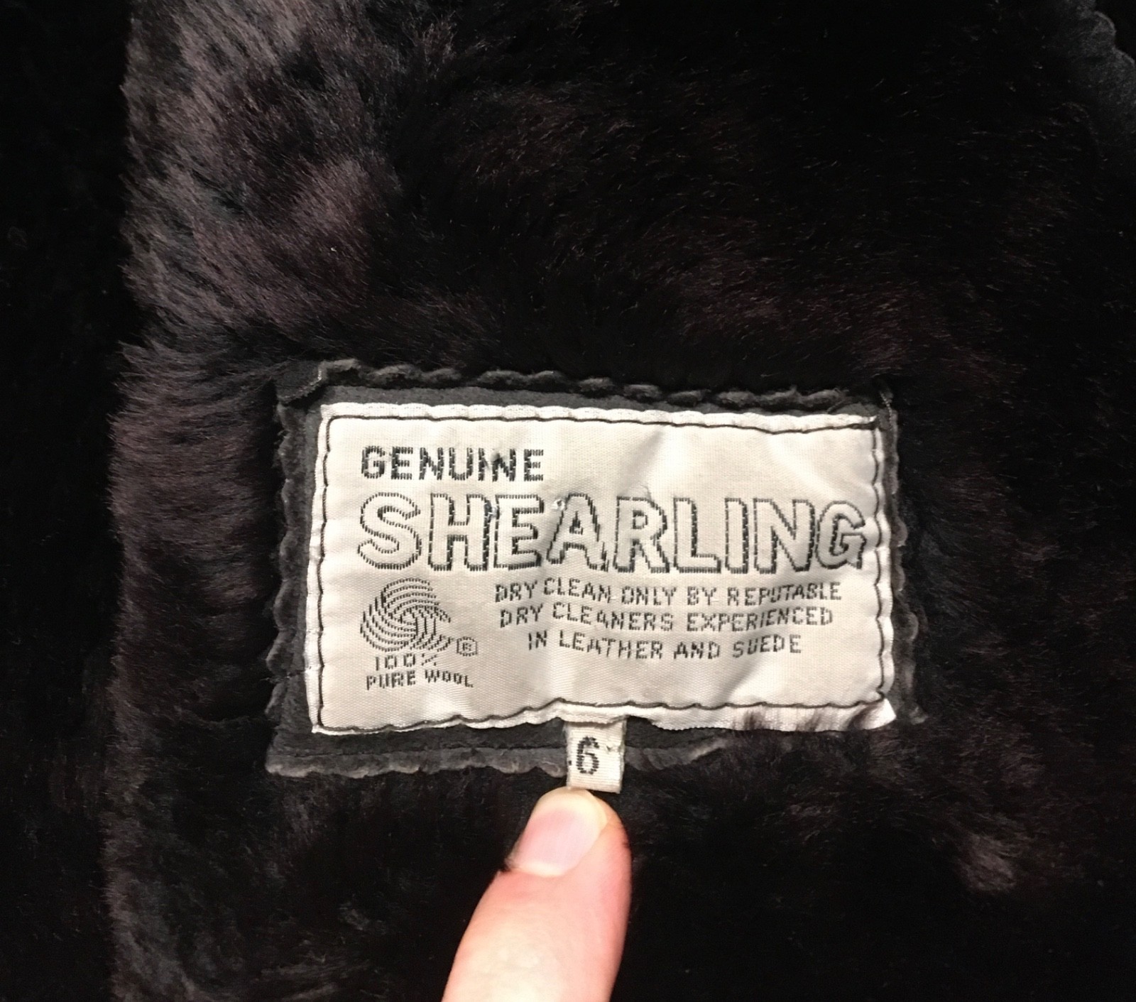 Vintage Delino Shearling Sheepskin Womens Coat Jacket Chocolate Size 6 Bomber