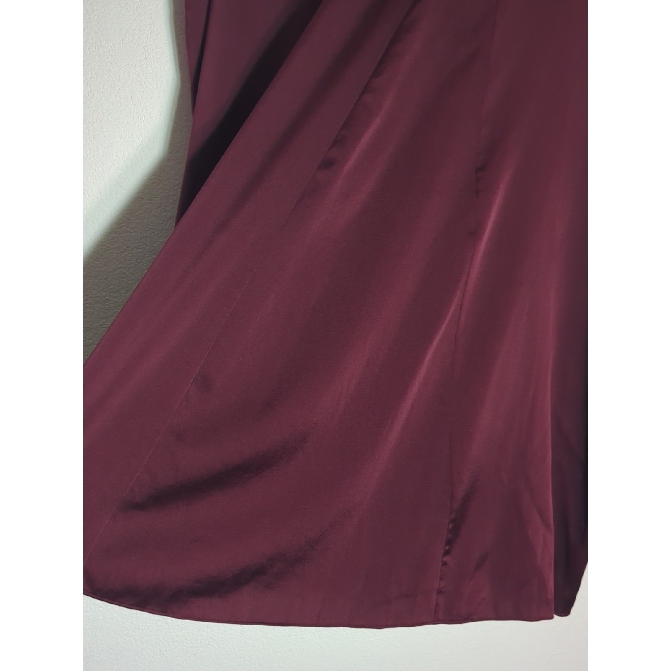 Eileen Fisher Womens Skirt Silk Burgundy Wine Quiet Luxury Old Money Plus Sz 14