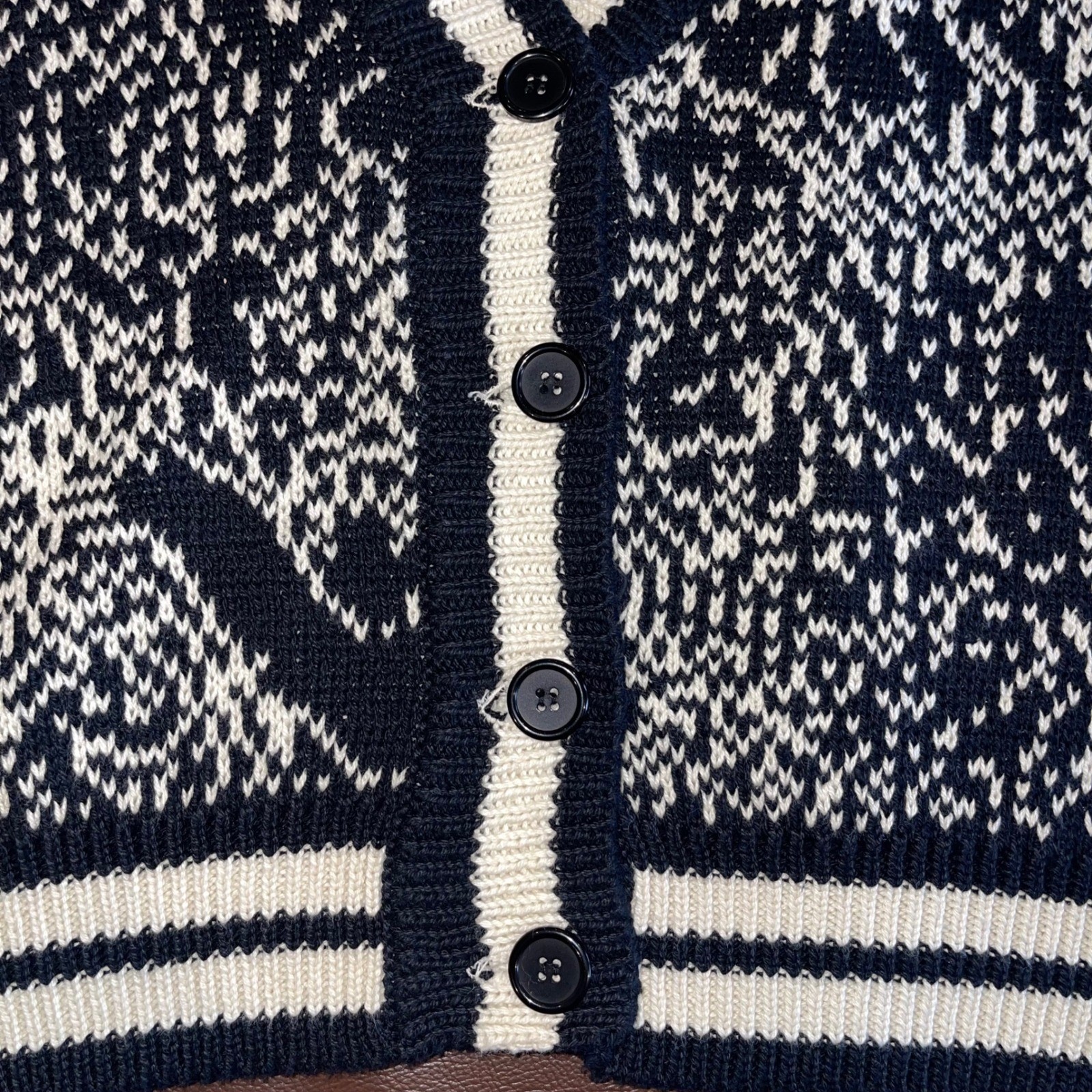 BROOKS BROTHERS vintage cardigan L NWT Cotton Fair Isle Nordic Preppy old money