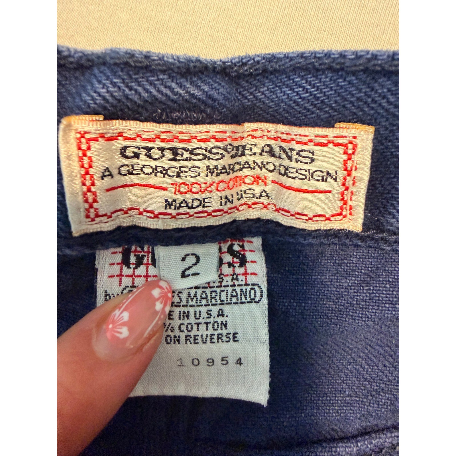 Vtg Guess Georges Marciano Denim Shorts Womens 26 Dark Wash Made in USA 10954