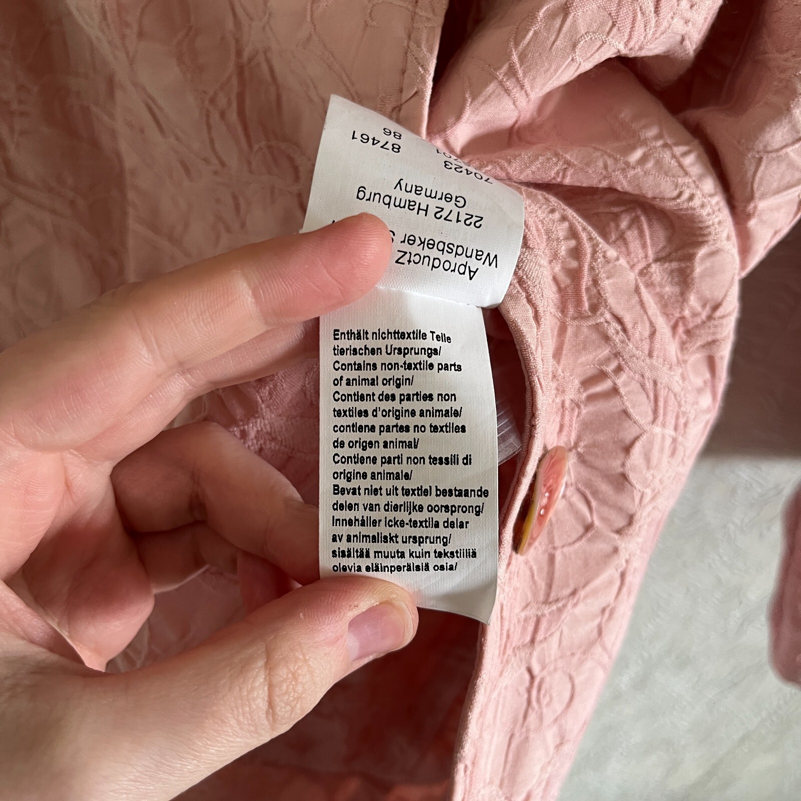 Rare Vintage Fair Lady Pink Womans Germany 3/4 Sleeve Jacket Size M