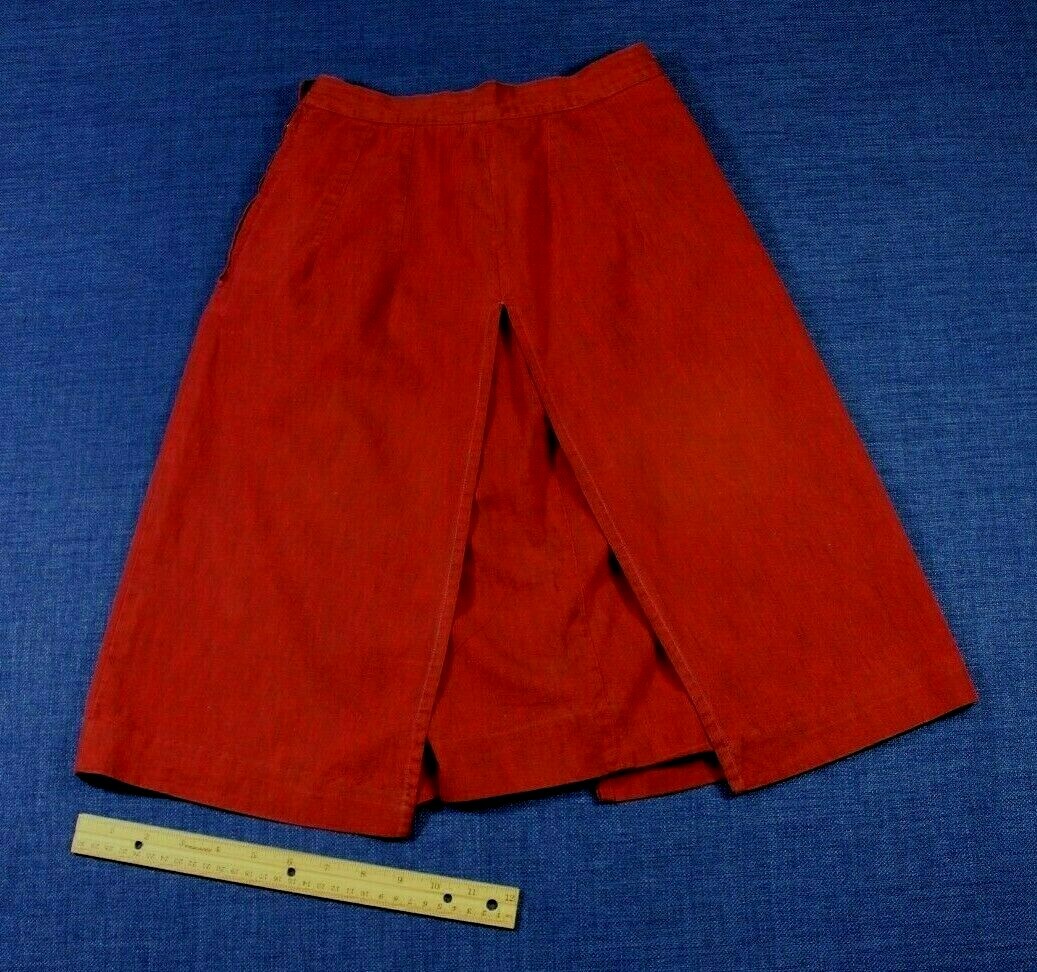 Vintage Skort Skirt Shorts Siren Red Women Girls High Waist 1955 -1963 AFL CIO