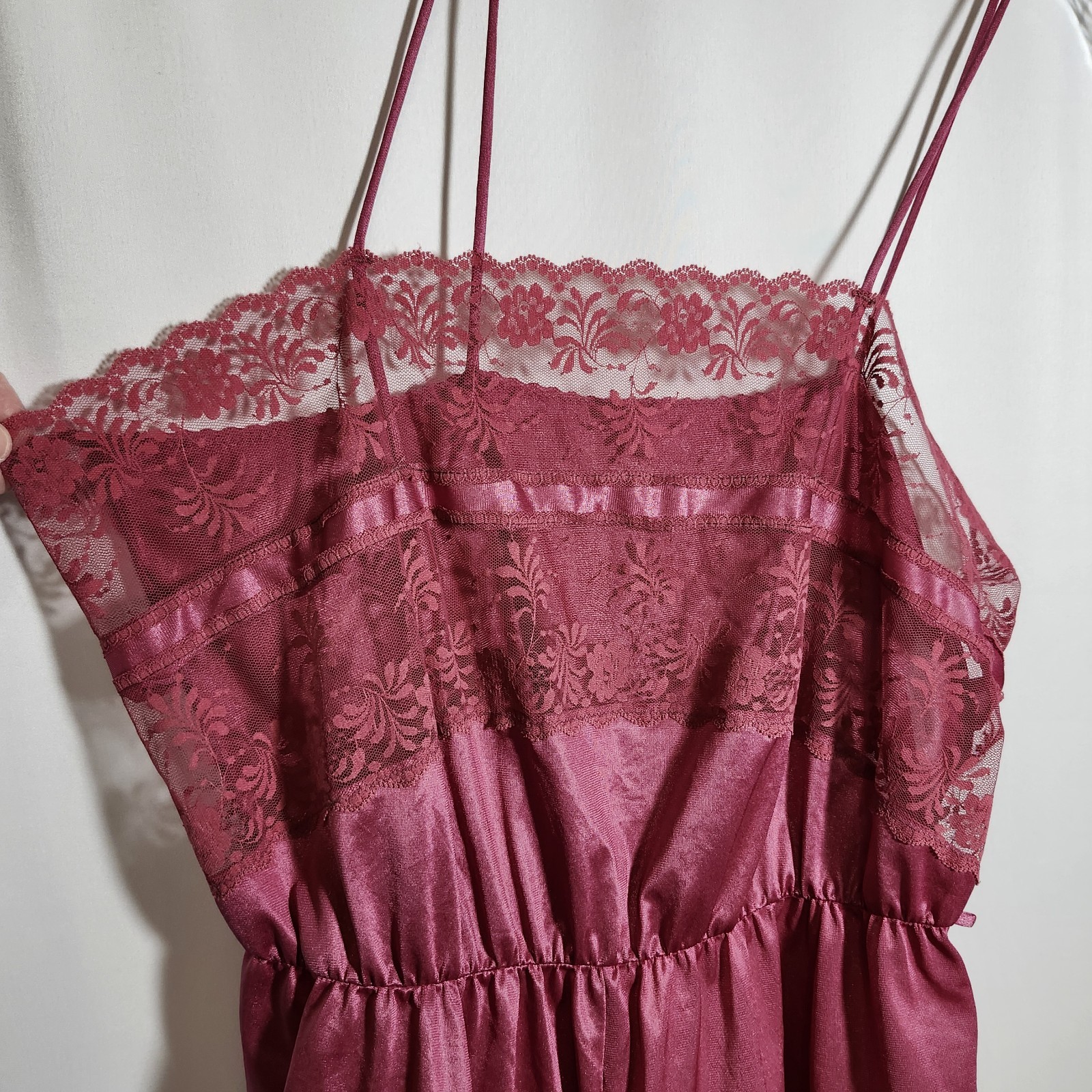 Texsheen Vintage Womens Size Large Mauve Teddy Romper Lingerie Sexy Snap Closure