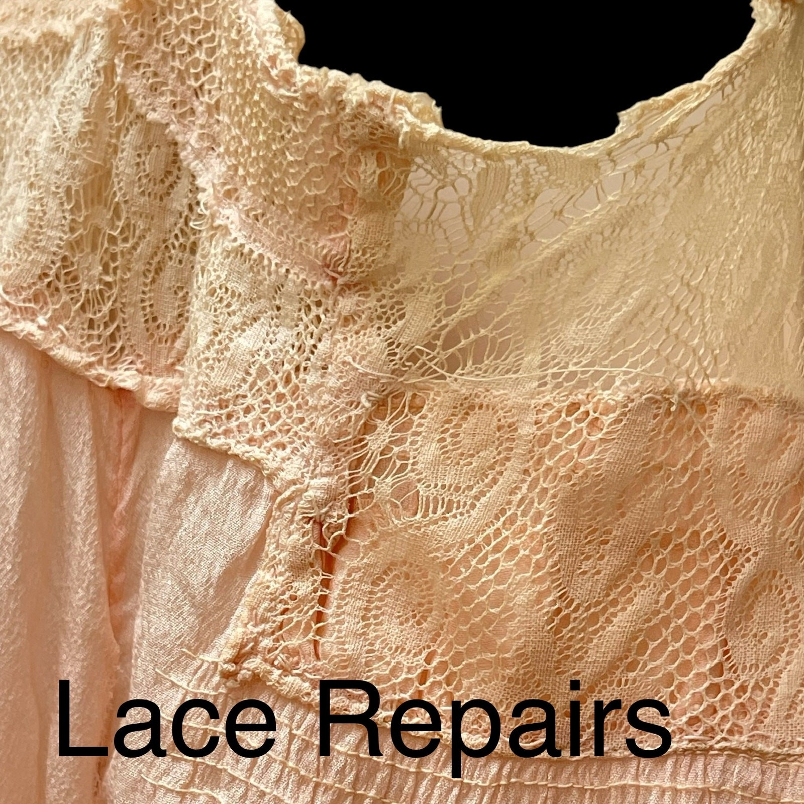 Gossamer Silk & Lace Pink Flapper Slip 1920’s Sheer Art Deco Lingerie Vintage A