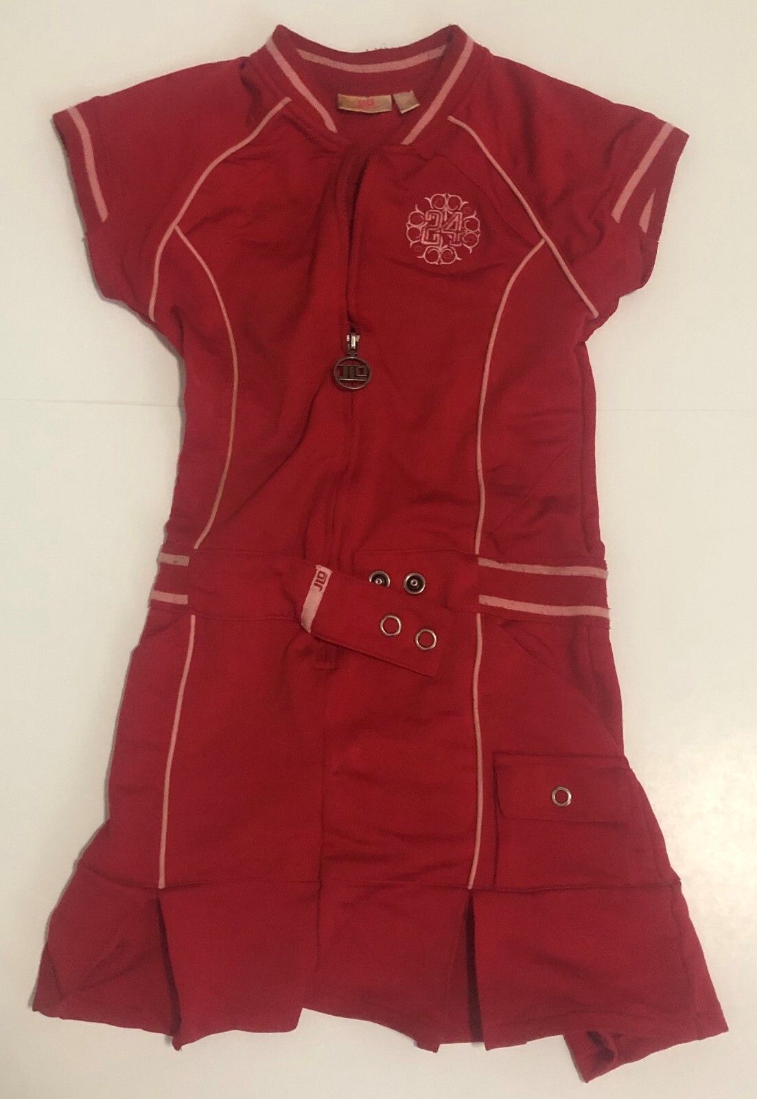 Vintage Y2k JLo Red Dress Jenny from the Block 2000’s 24 Zip Snap Size M Medium