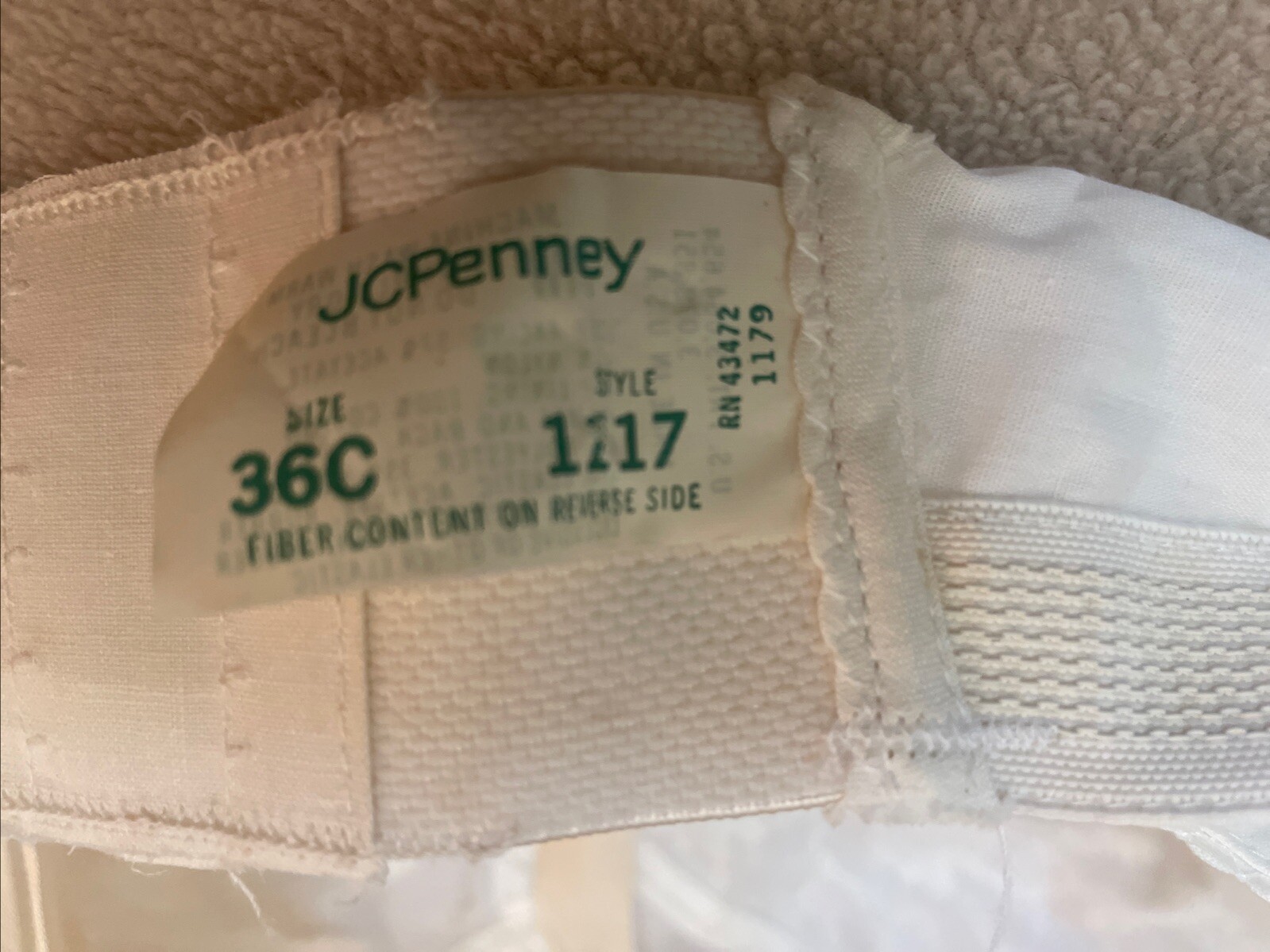 Vintage 1960’s JC Penney Bra Size 36C Cotton & Lace Non-Slip Bra Retro /Orig Box