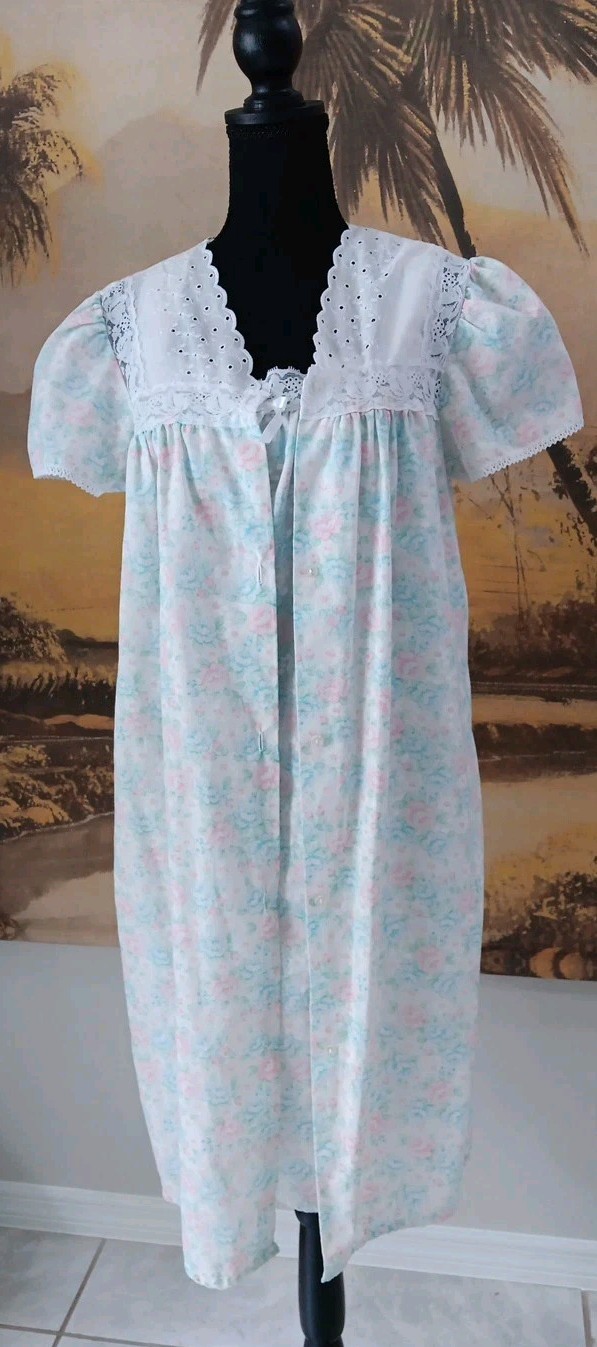 Vintage 2 Piece Sleepwear Set By Feather Bed Intimates Size Medium Cottagecore