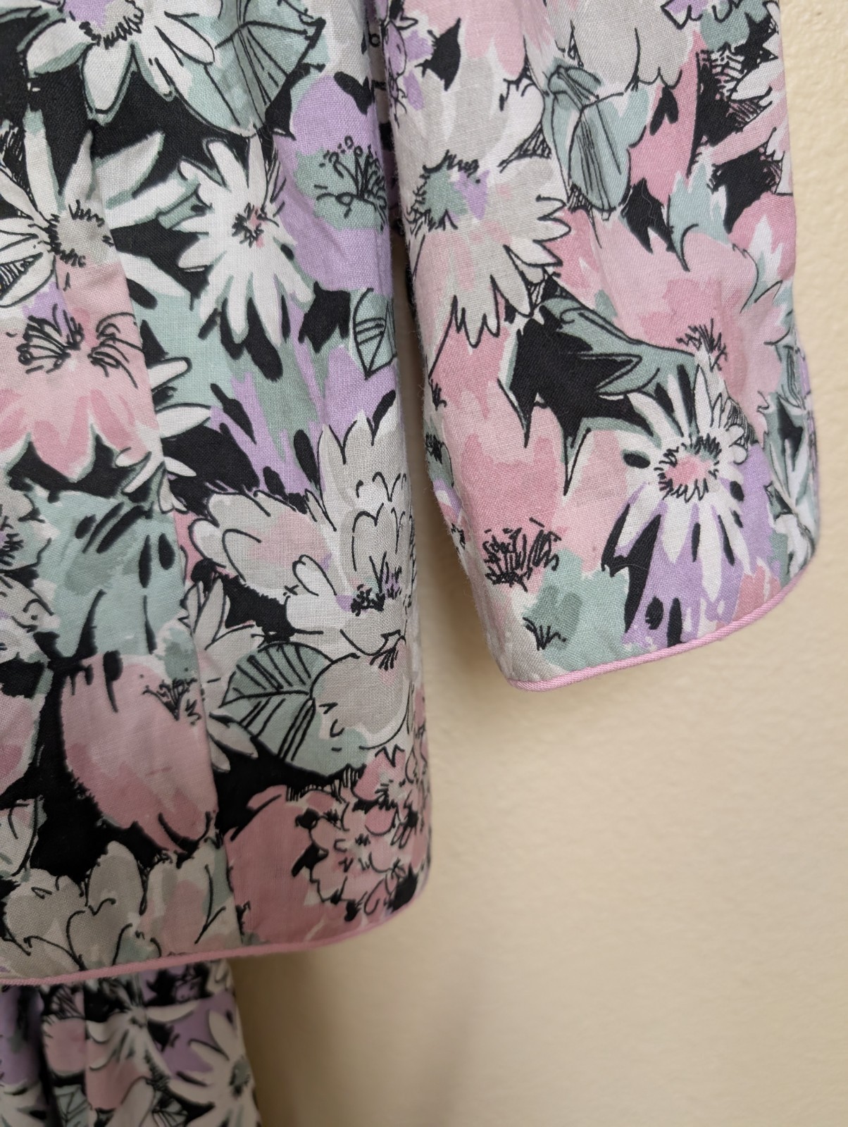 VTG Lang Originals Romantic Floral Sun Dress Jacket Sweat heart Neckline USA