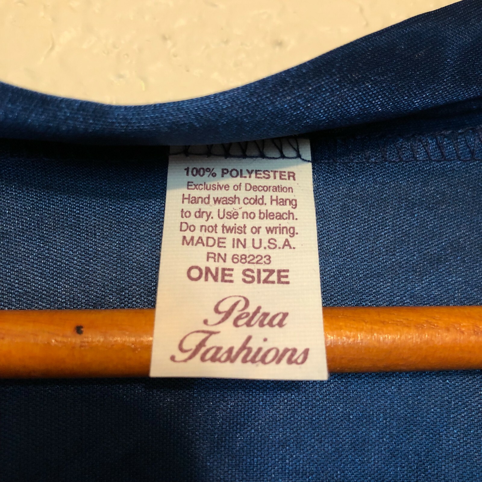 Vtg Petra Fashions Short Kimono Robe One Size Fits Most Shimmery Blue Tiny Snag