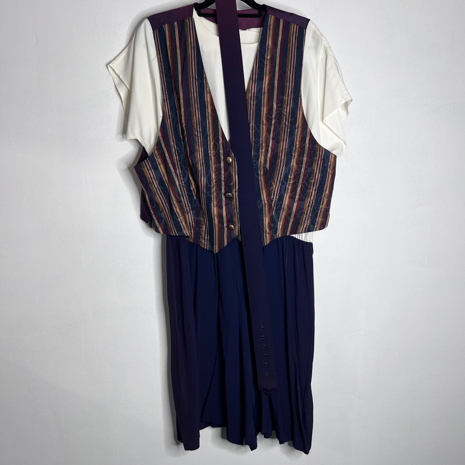 Vintage Willow Ridge Womens Shorts Romper Vest Belt | Size 16 *SEE NOTE | Office