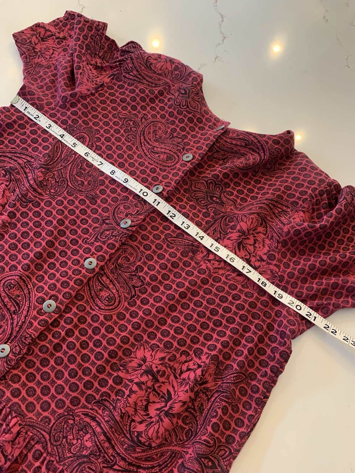 D.B Sport Dress Vintage 90’s Pink Black Paisley Medallion Print Size Large