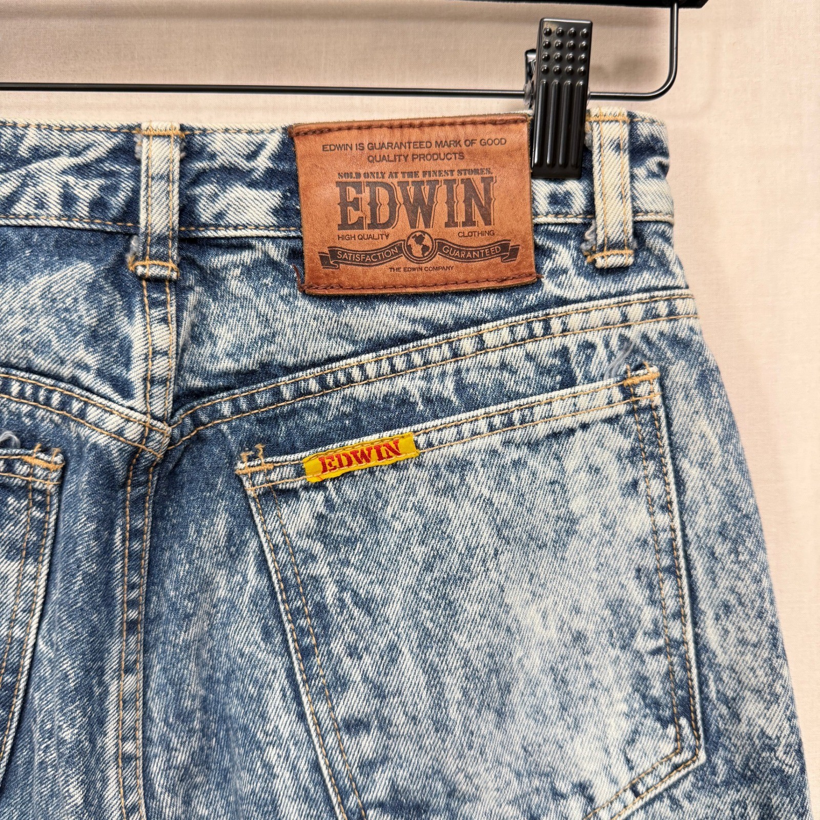Edwin Tokyo Jeans London Slim Women 26 Blue Acid Wash High Rise Vintage Japan