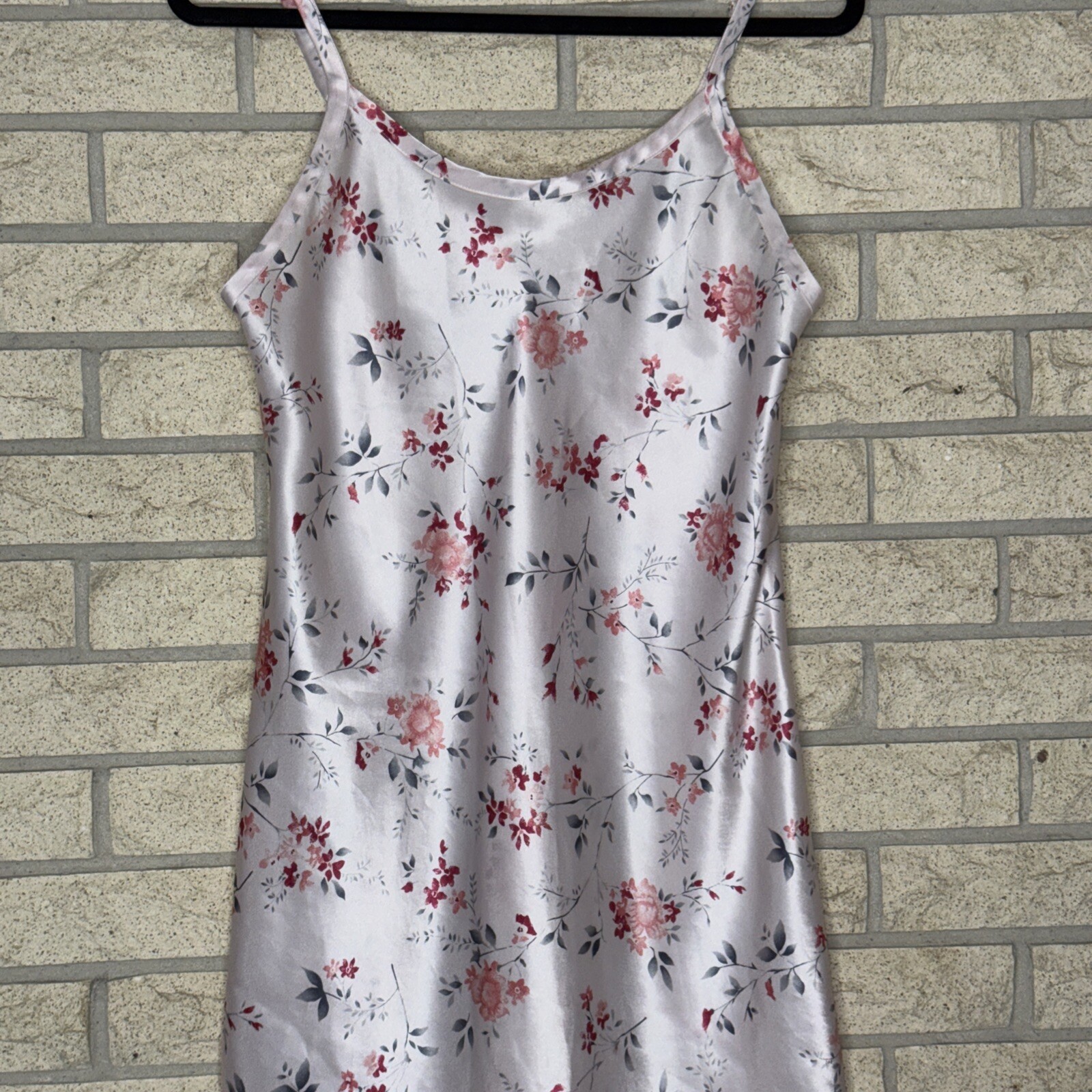 Vintage Gilligan & O’Malley Multicolored Floral Print Bias Cut Slip Dress Medium
