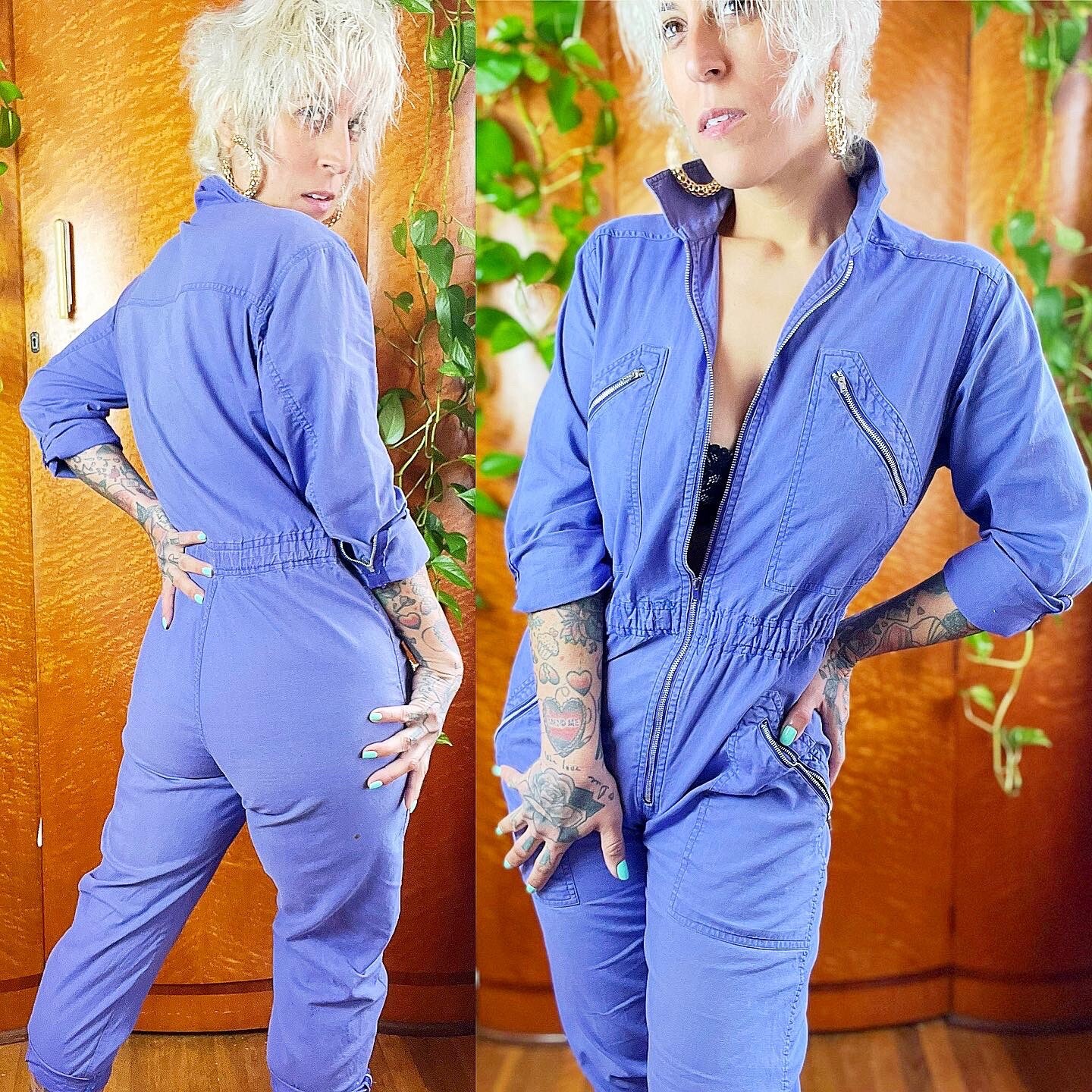 FRENCH CONNECTION 80s 80’s Vintage does 40’s 40s Boiler Utility Suit Jumpsuit S