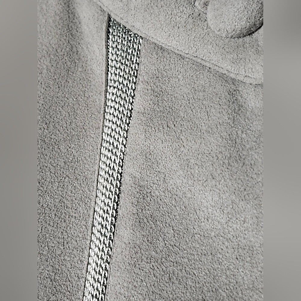 Vintage St. Croix Knits Gray Women’s Button Jacket Size Large. Stripe design.