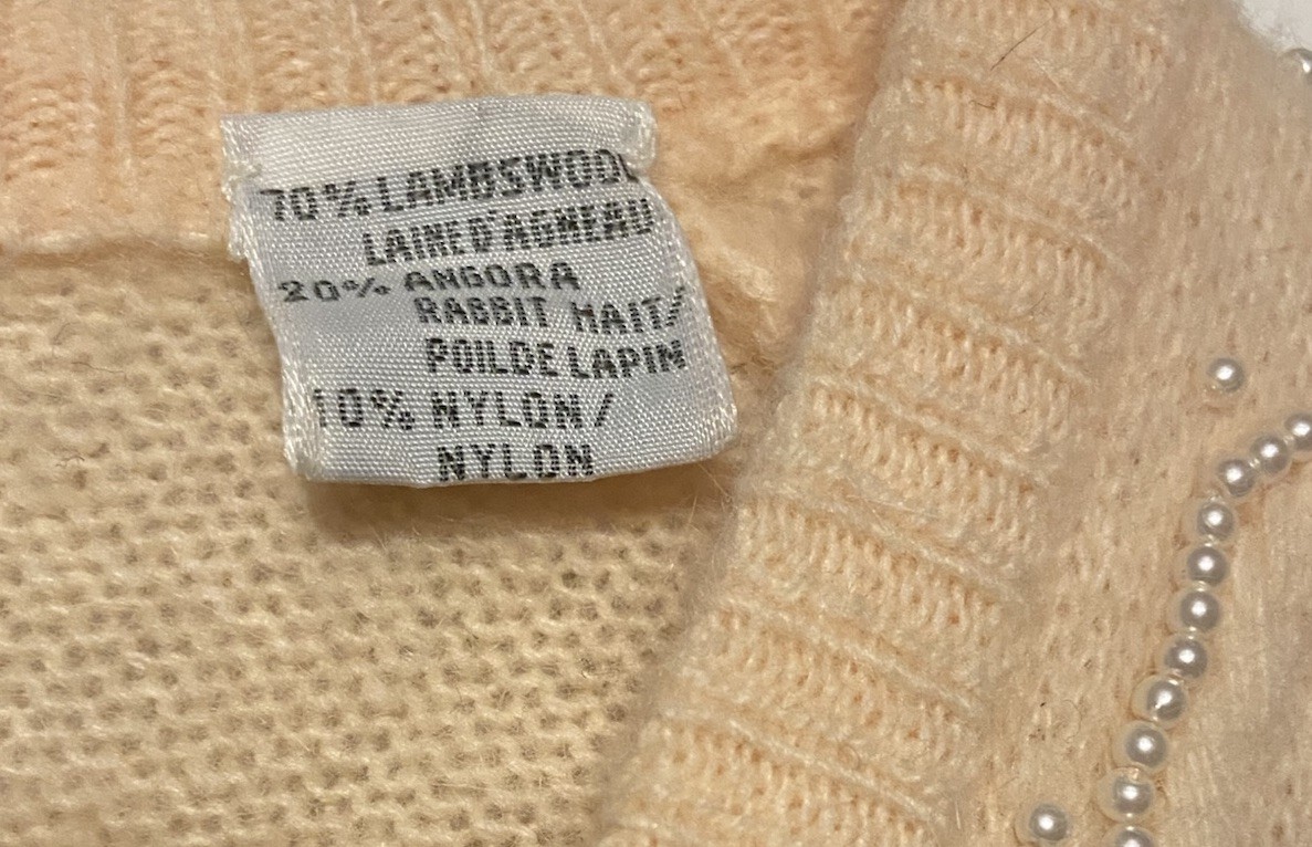 Vtg CROWLEY’S MARISA CHRISTINA Beaded Lambswool Cardigan Sweater Vest NWT/NEW