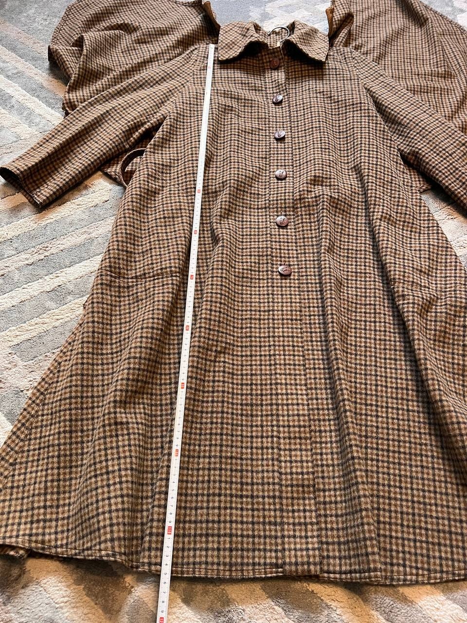 celine vintage wool coat houndstooth sherlock holmes