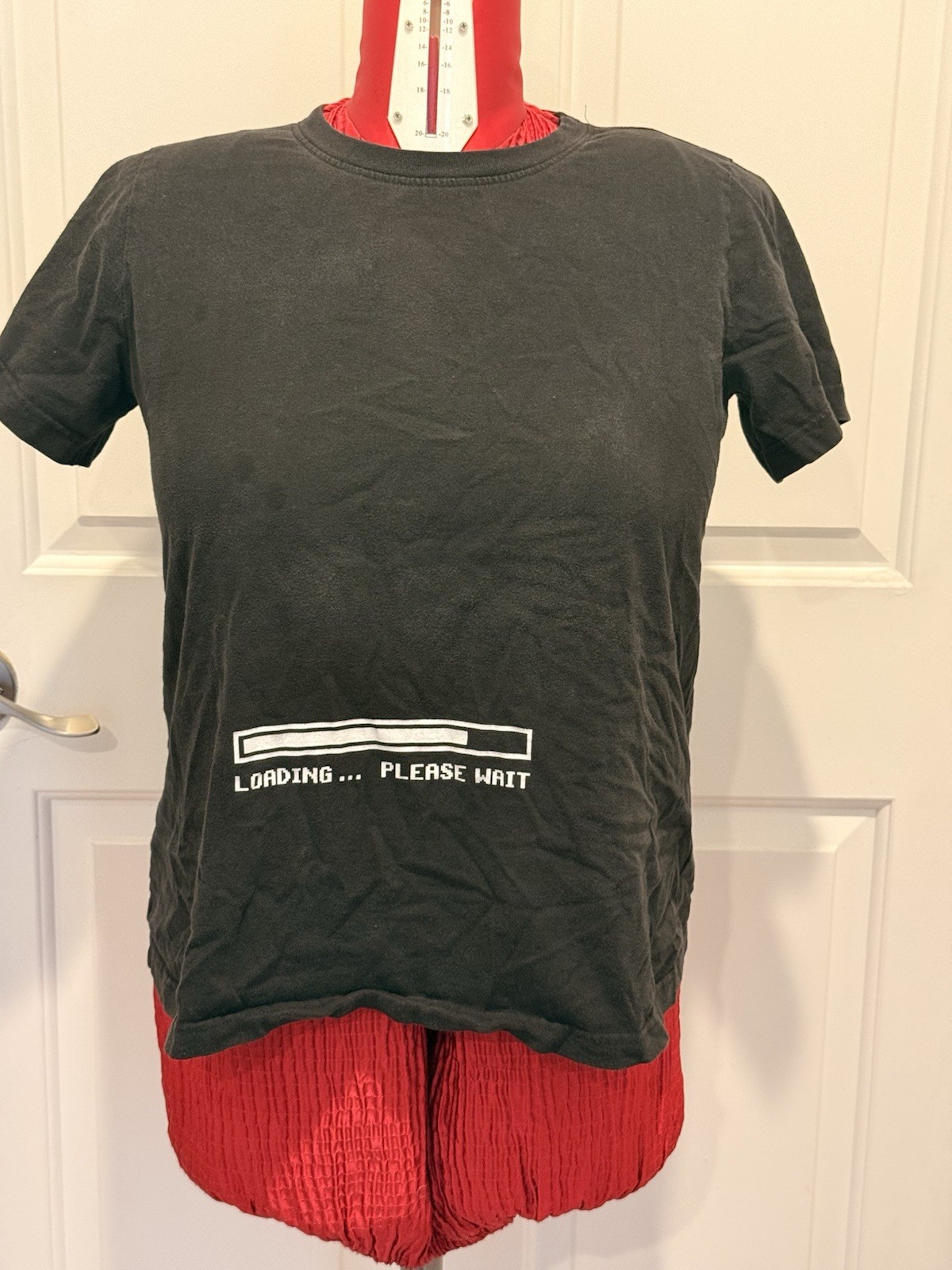 Women’s Maternity Vintage 2012 Think Geek Size M Black T-shirt With Screen Print