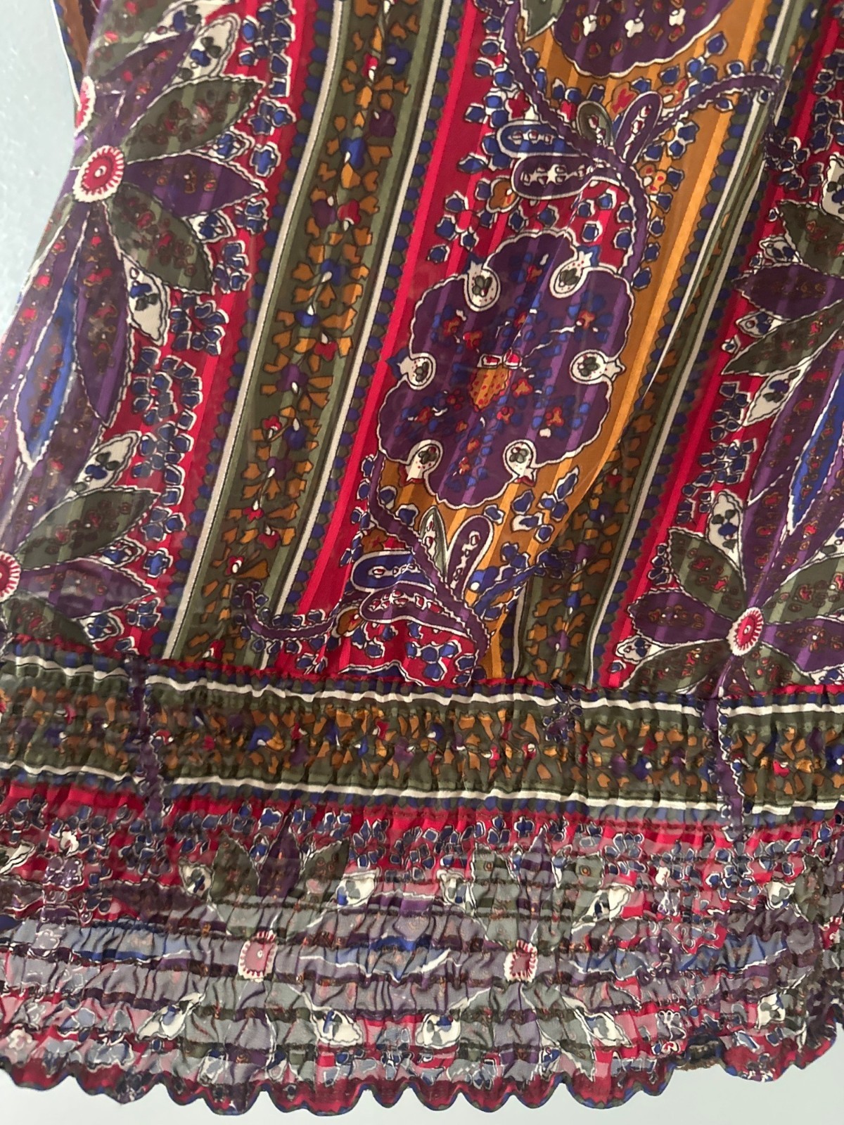Vintage Leslie Fay Women’s 12 Resort Skirt Set Paisley Cruise Vacation Glam