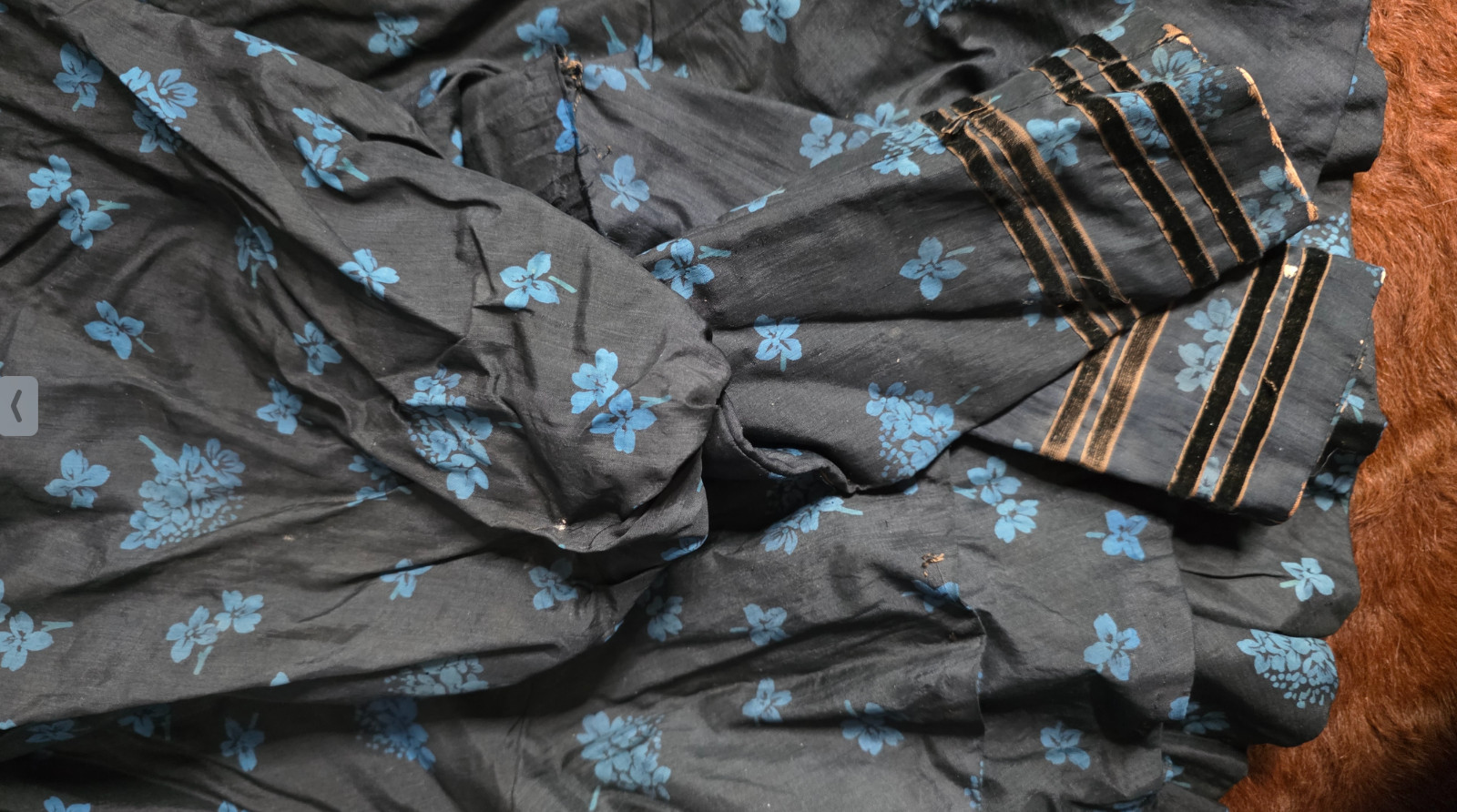 Antique 1890s Victorian Silk Taffeta 2-Pc Dress Gigot Puff Sleeve Boned Study AS