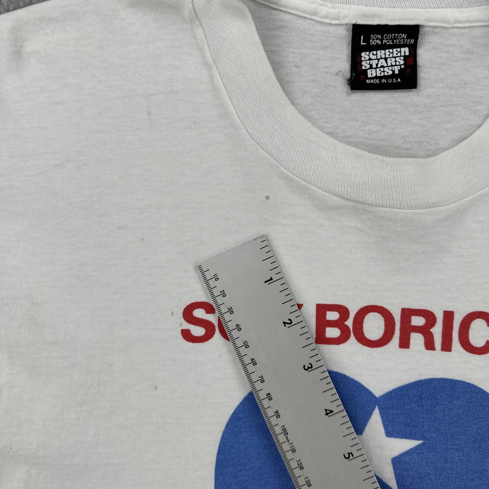 Vintage Screen Stars Best Large White T Shirt Made In USA Soy Boricua 100×100