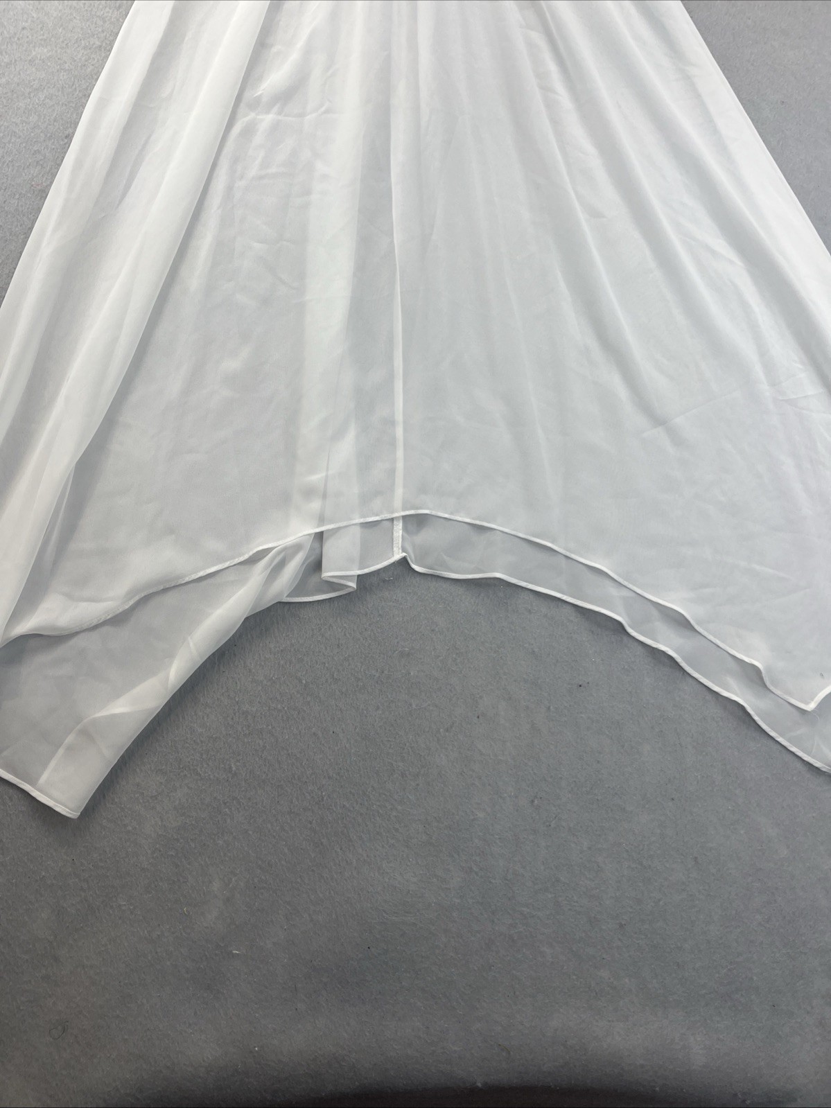 Linea Donatella Silky Sheer Embroidery Satin Lace Nightgown S Vintage Ivory