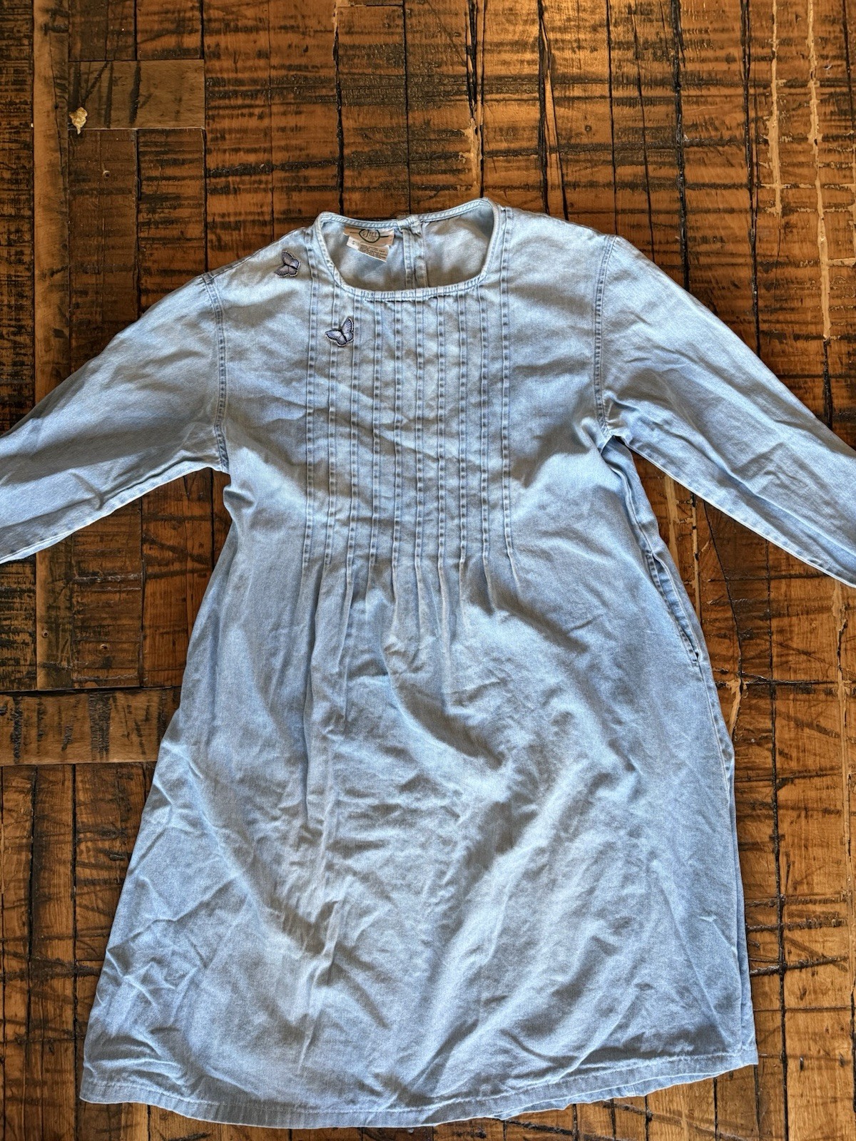 Expressions and J. Jill Ltd. 100% Cotton Pair (2) Vintage Denim Dresses 90 style
