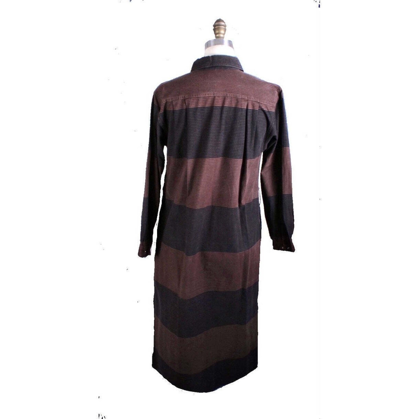 VTG 1970s Vuokko Finland Mod Minimalist Stripe Cotton Coat Dress XS/S