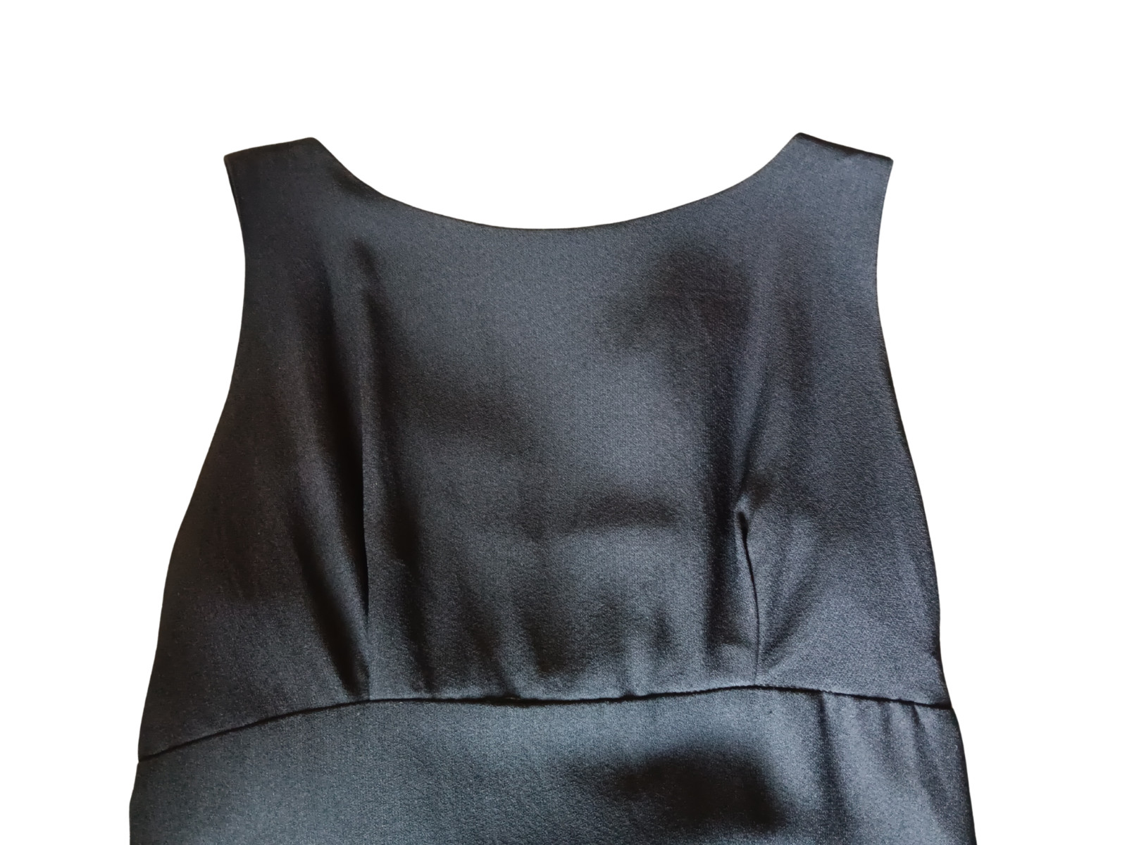 Vintage 1960s The House of Nu-Mode Black Dress Cutout Back Bow Elegant Goth
