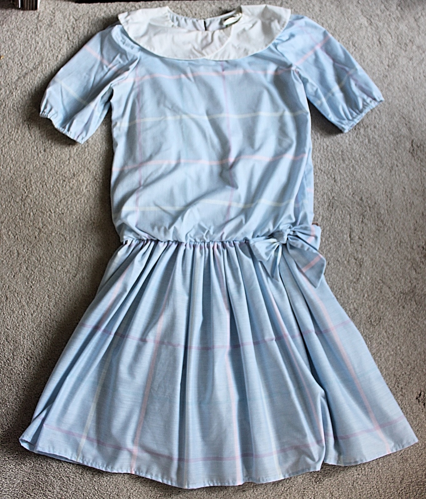 Vintage 80s You Babes II Fritzi – Mission Collar, Drop Waist Dress- Excellent, 9